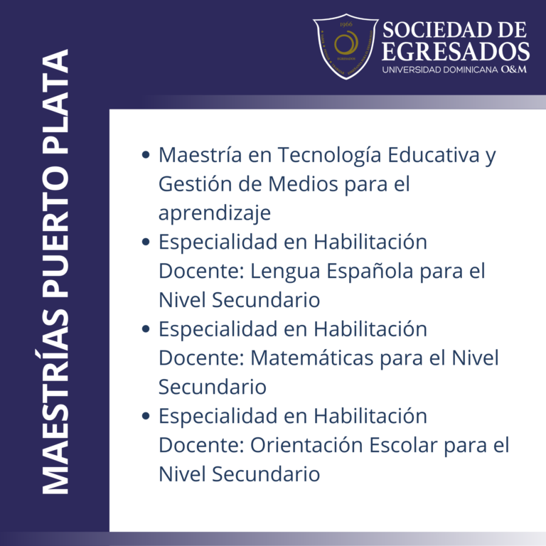 MAESTRIAS PUERTO PLATA