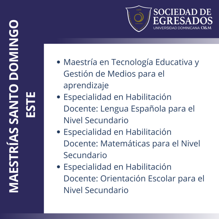 MAESTRIA SANTO DOMINGO ESTE